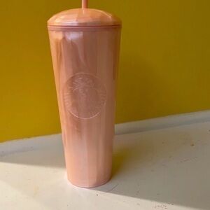Starbucks pink/peach dome cup retired tumbler
